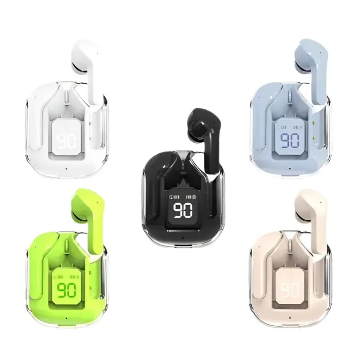 Air 31 Original Wireless Earbuds Bluetooth Earphones - Transparent HIFI Headphones With LED Power Digital Display