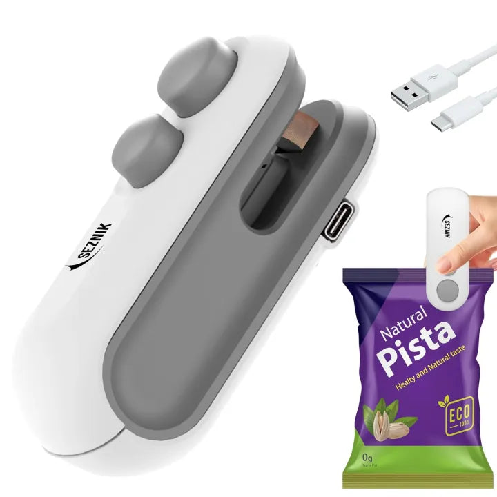 Portable Heat Sealer Machine for Food Bags – USB Rechargeable